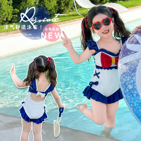 幼小班&幼小班&YXB050红色蝴蝶结泳衣-质量保证