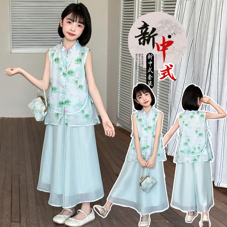 米哆哆&米哆哆&2535雪纺国风套装
