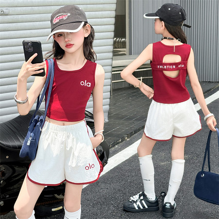 米哆哆&米哆哆&2537背心短裤套装