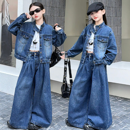 子诺服饰&子诺服饰&2605款立领牛仔套装