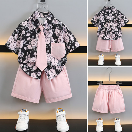 可可鹿&可可鹿&甜茶粉玫瑰衬衫套装