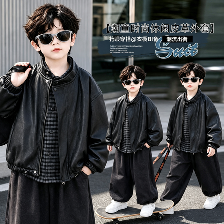 可可鹿&可可鹿&立领高品质皮外套ai