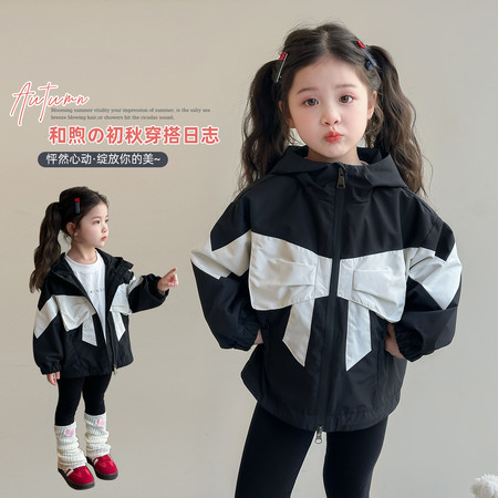 小小家&小小家&蝴蝶结黑白外套