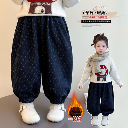 小小家&小小家&弹力点点仿牛仔裤