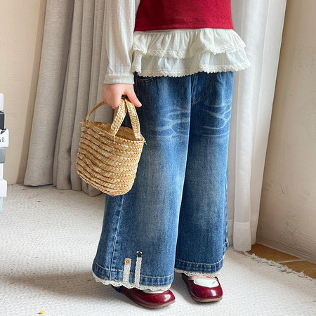 小小家&小小家&花边阔腿裤