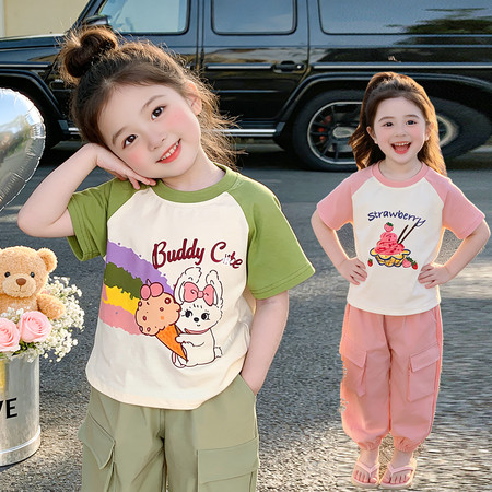 小小家&小小家&工装裤卡通套装