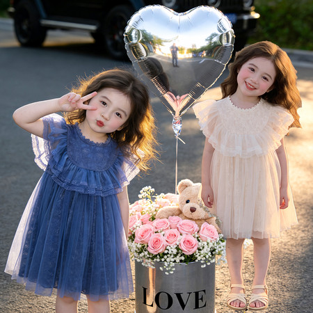 小小家&小小家&无袖蕾丝纱裙