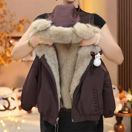 峻如网供&峻如网供&JR019秋冬新款加厚双面穿毛毛衣