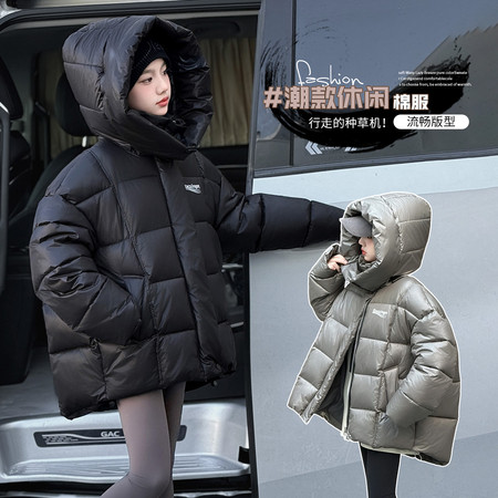 鹿米可&鹿米可&印花加厚棉服