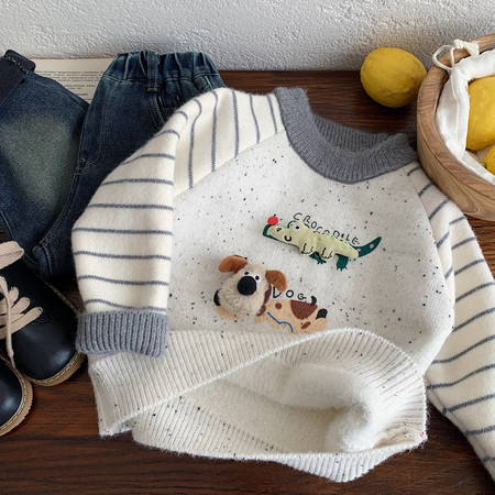 仟诺服饰&仟诺服饰&M1689一体绒鳄鱼毛衣