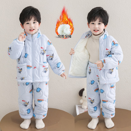 娃娃屋&娃娃屋&奥特曼三层夹棉拉链套装