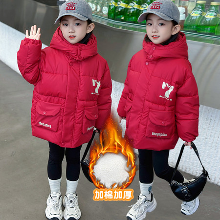 优品网供&优品网供&106款7字手塞棉棉衣模拍女童