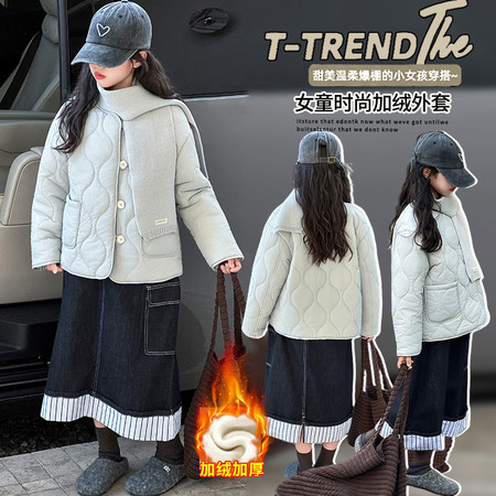 喜番&喜番&WT0086绗线夹棉毛线围脖外套