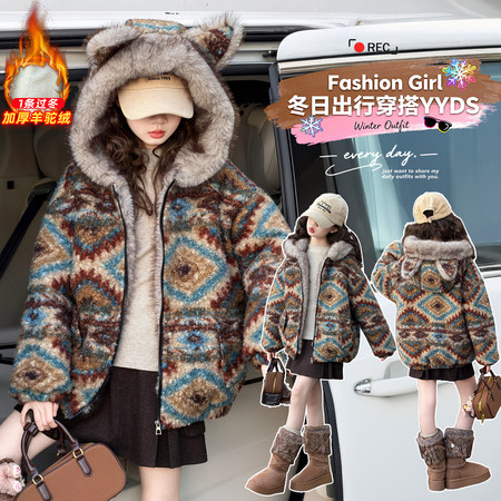 OK男孩&OK男孩&民族风毛毛衣加绒加厚