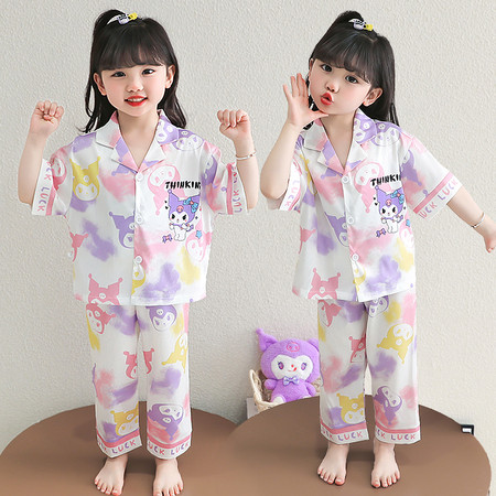 卓越童仓&卓越童仓&8058款女童冰丝紫色库洛米