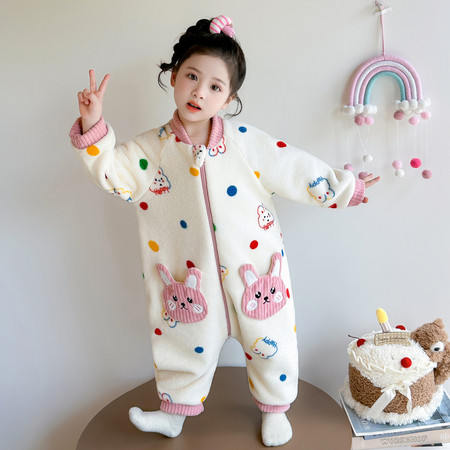 哆咪熊&哆咪熊&8055A兔子猫咪双层爬服