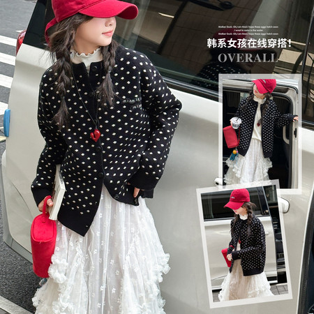 瑾一家&瑾一家&m15圆点毛衣开衫