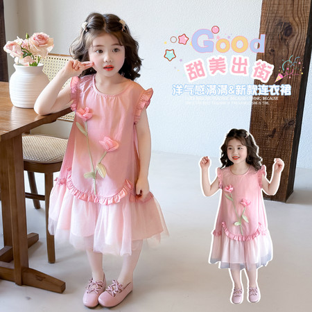 嘉艺童装&嘉艺童装&M17无袖连衣裙