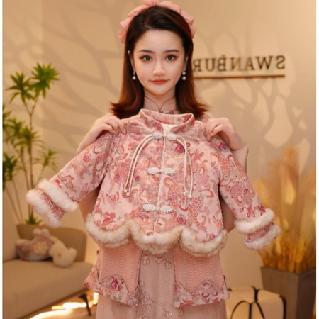 多彩鱼童装&多彩鱼童装&2545款锦鲤年服套装送包