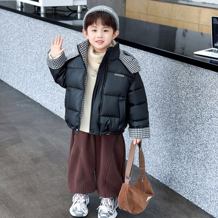 酷博尔童装&酷博尔童装&拼格子棉衣