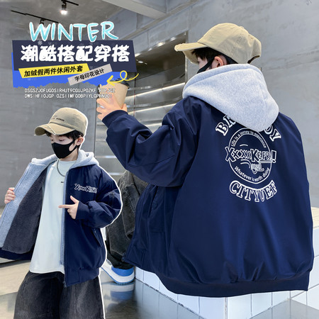 尖子生&尖子生&WT2509兔毛假俩件外套