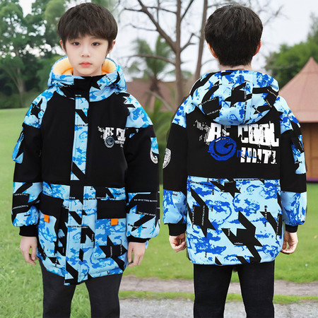 瑶妹儿童装&瑶妹儿童装&2357男童加绒迷彩派克服