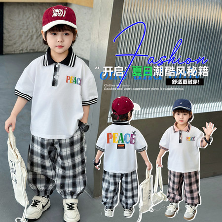 漠凡&漠凡&满钻裤POTO衫套装