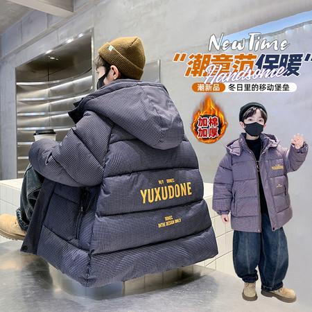 淳铖&淳铖&8067小格子羽绒棉棉衣