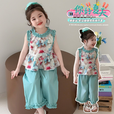 小胖丫童装&小胖丫童装&蝴蝶花朵套装