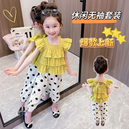 小甜心&小甜心&圆点裤短袖套装