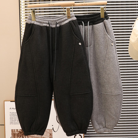 木橙西西童装&木橙西西童装&X296羊驼绒裤子