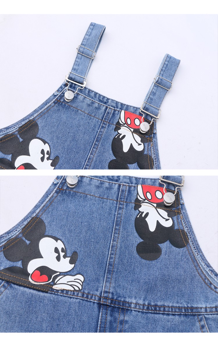 衣诺童装&夏款牛仔背带裤米奇中裤