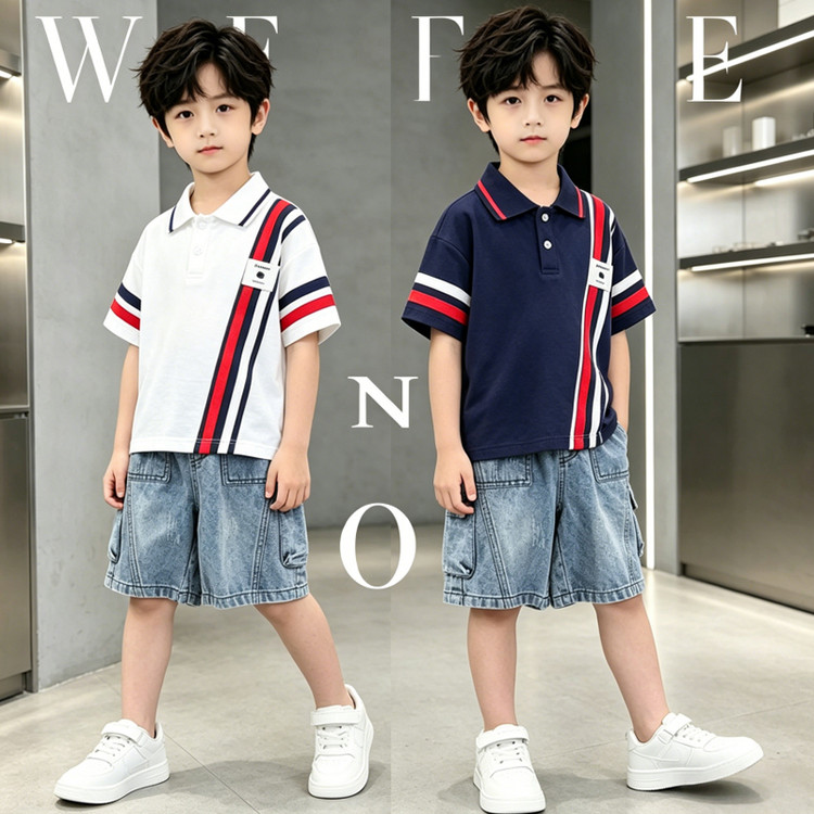 Boys Summer Elephant Suit Set