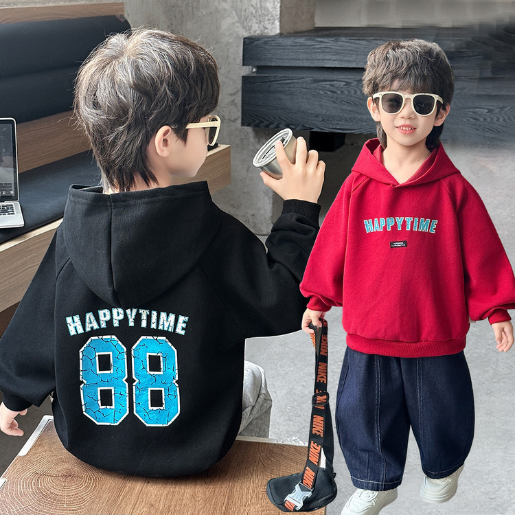 Boys Cotton Pullover Hoodie