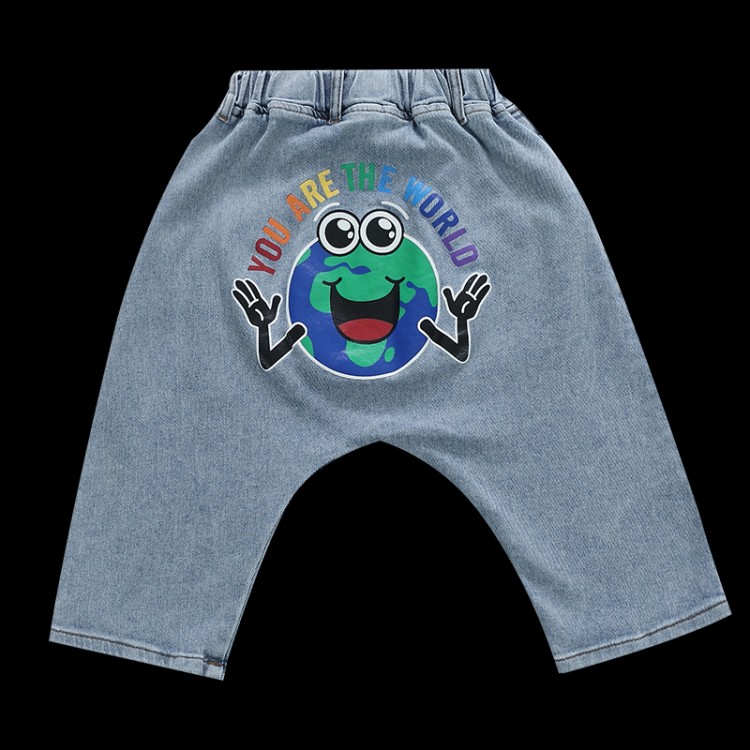 贝贝兔&8805新款夏款青蛙牛仔裤