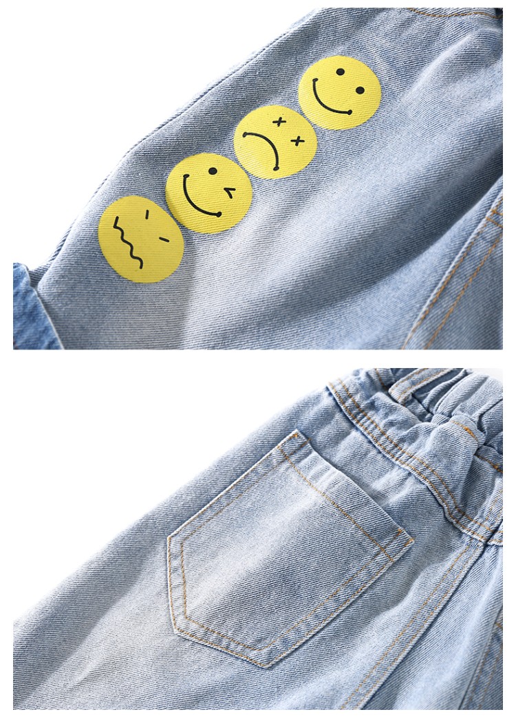 湖州万熊龙服饰有限公司&xx2062笑脸牛仔中裤