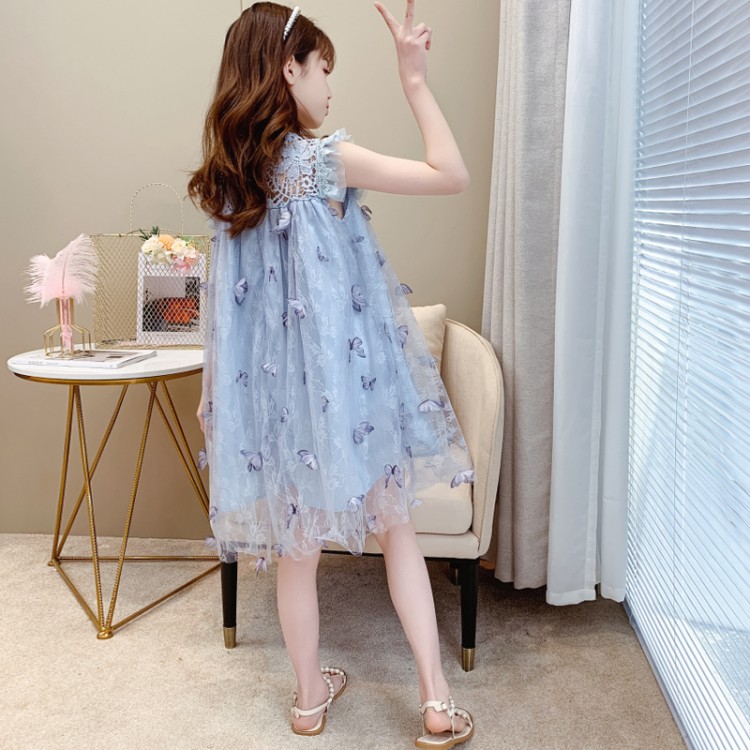 安格小镇a05无袖蝴蝶裙