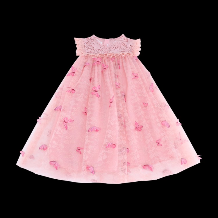 安格小镇a05无袖蝴蝶裙