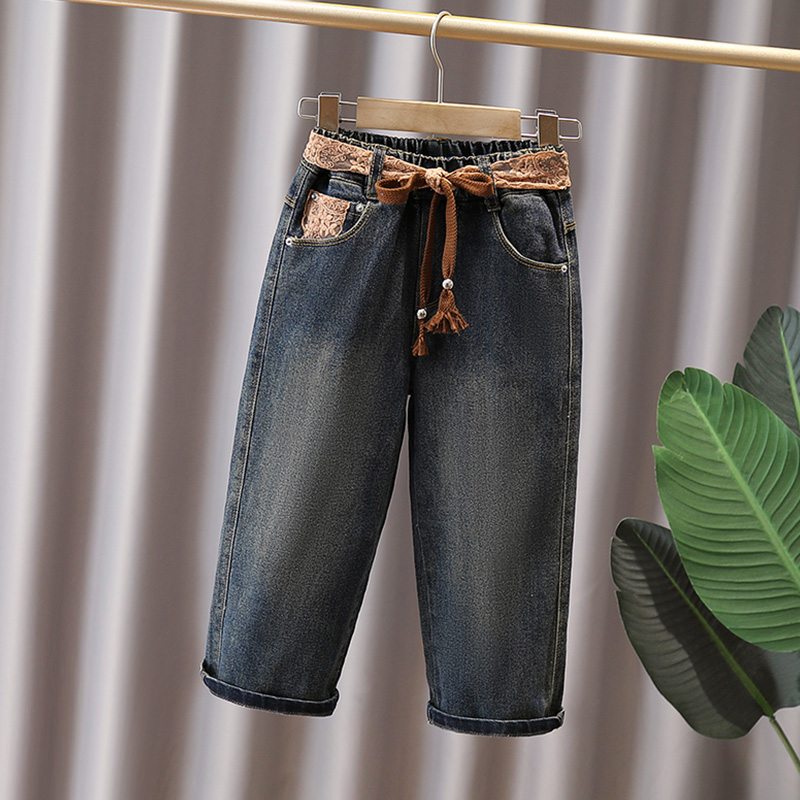 Relaxed Fit Jeans with Lace Waistband