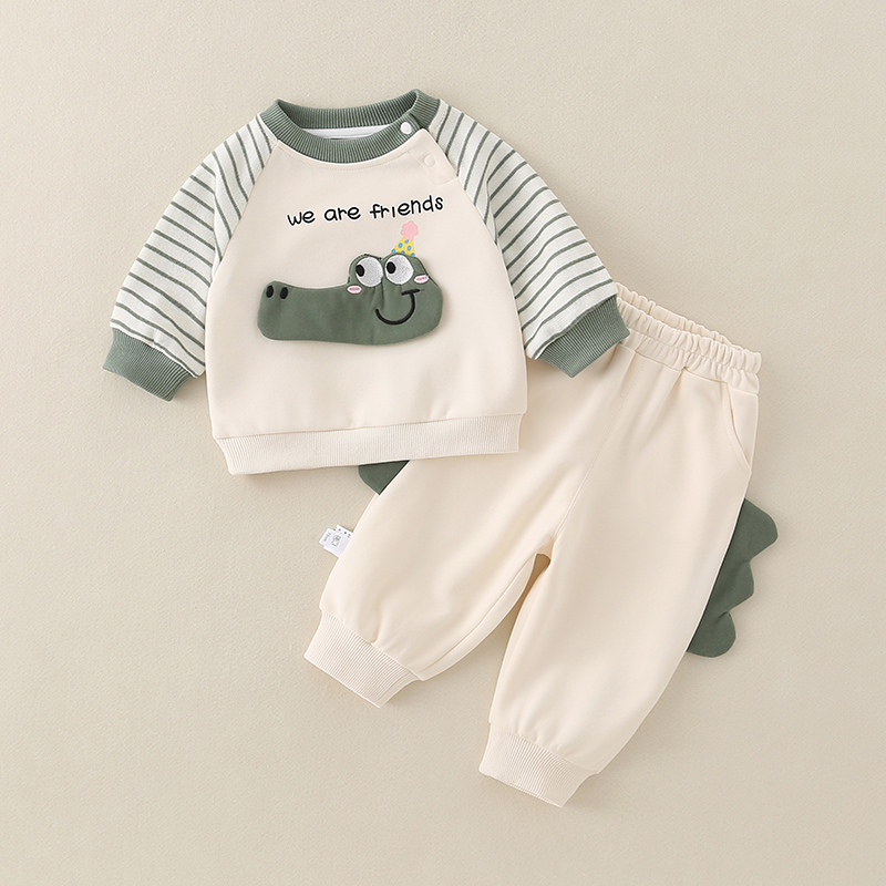 Unisex Baby Crocodile Two-Piece Set 25175