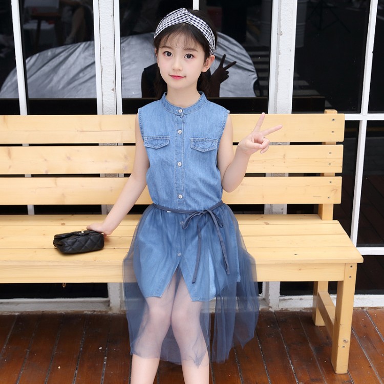 陶陶果童装供货&裴佳欣牛仔套装裙