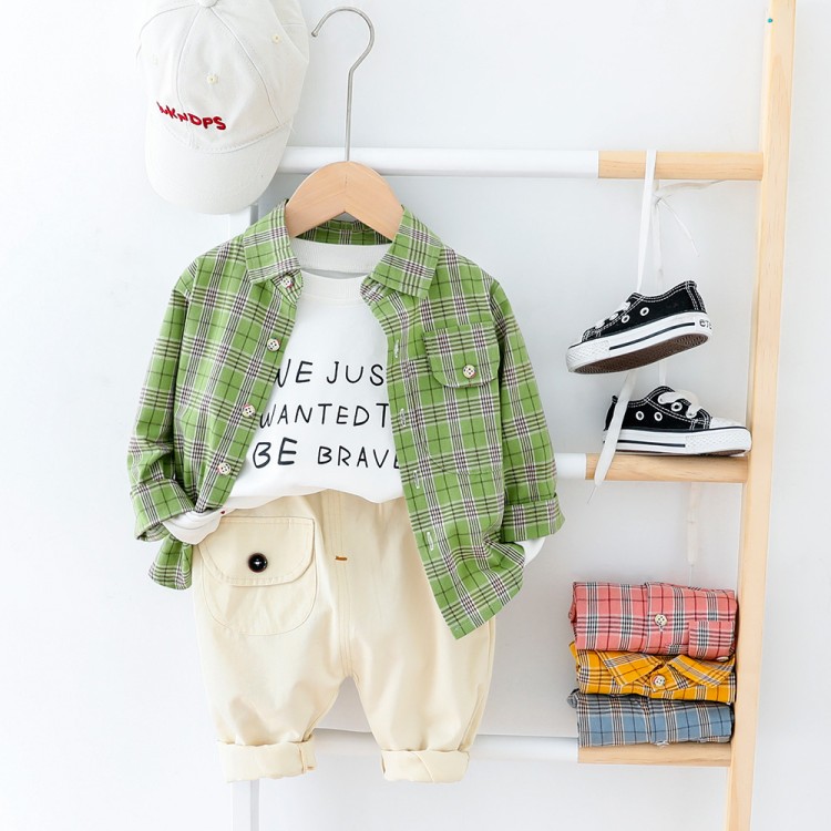 米果果供货超市&四色衬衫套装01-童装批发采购_生意网