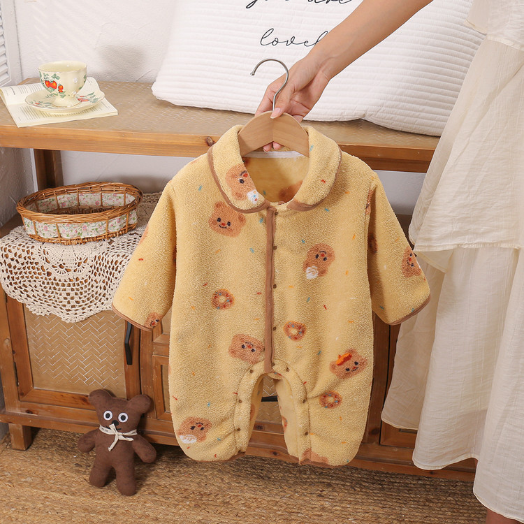 Baby Unisex Polyester Long-Sleeve Romper 25101