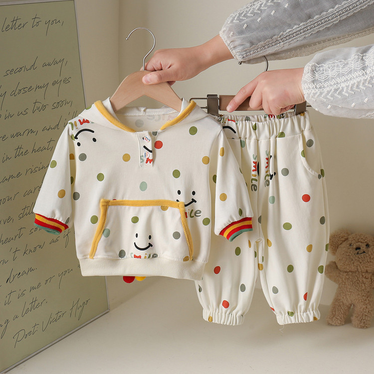 Baby Unisex Cotton Blend Long-Sleeve Two-Piece Set 26106