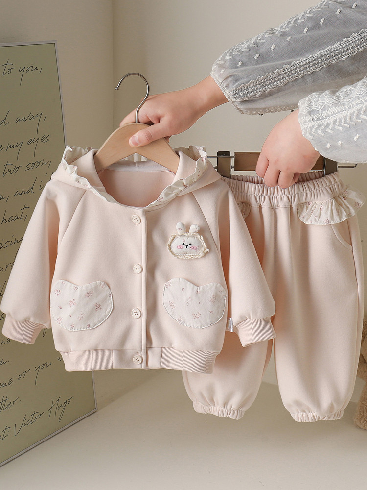 Baby Unisex Cotton Blend Long-Sleeve Two-Piece Set 26110