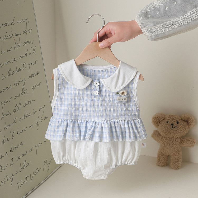 Baby Girls' Cotton Sleeveless Romper 25306
