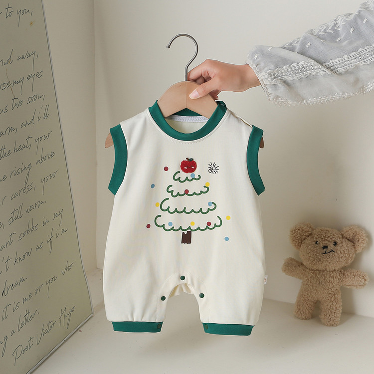 Baby Unisex Cotton Blend Sleeveless Romper 26303