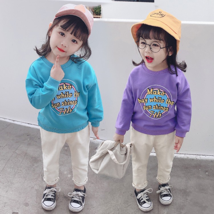 月野兔&妞妞三色圓領字母衛衣9