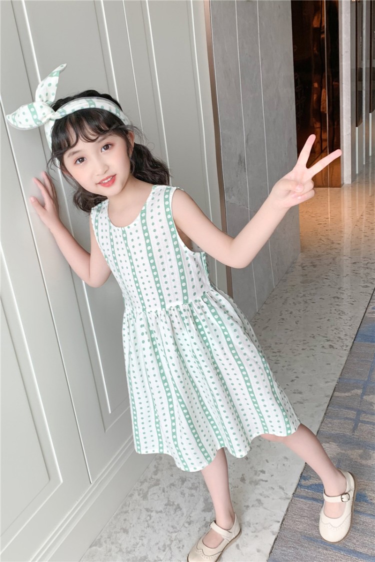 艾尚青苹果&b20060全棉连衣裙带头饰-童装批发采购_生意网