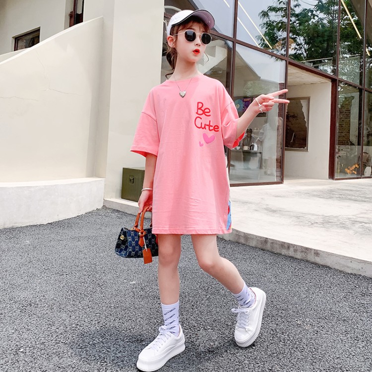 小红花爆热夏款后背小孩体恤裙